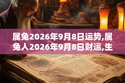 属兔2026年9月8日运势,属兔人2026年9月8日财运,生肖兔2026年9月8日运势