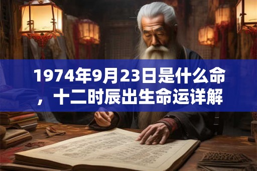 1974年9月23日是什么命，十二时辰出生命运详解