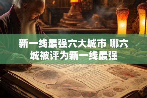 新一线最强六大城市 哪六城被评为新一线最强