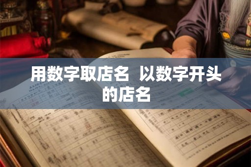 用数字取店名  以数字开头的店名