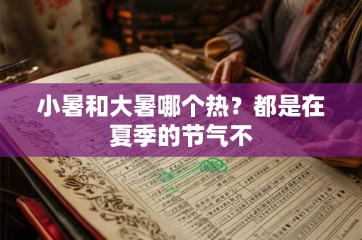 小暑和大暑哪个热？都是在夏季的节气不