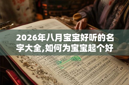 2026年八月宝宝好听的名字大全,如何为宝宝起个好名字？