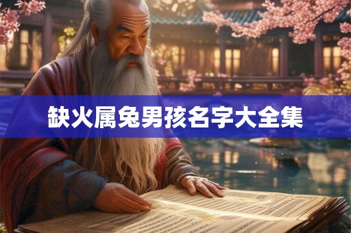 缺火属兔男孩名字大全集