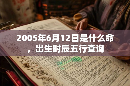 2005年6月12日是什么命，出生时辰五行查询