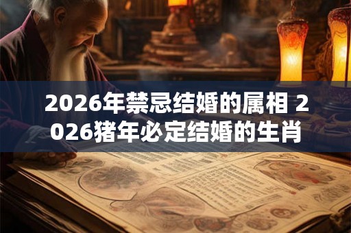 2026年禁忌结婚的属相 2026猪年必定结婚的生肖