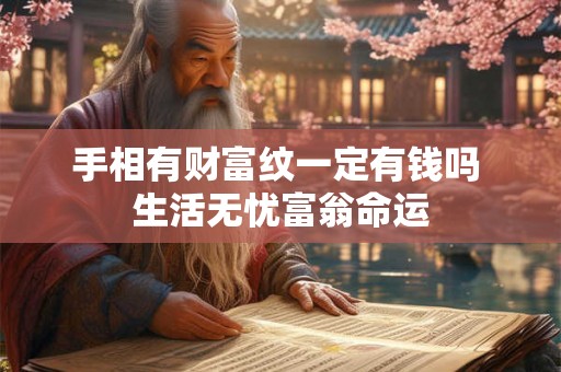 手相有财富纹一定有钱吗 生活无忧富翁命运