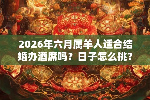 2026年六月属羊人适合结婚办酒席吗？日子怎么挑？