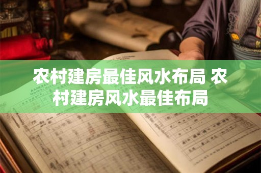 农村建房最佳风水布局 农村建房风水最佳布局