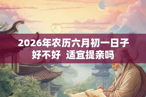 2026年农历六月初一日子好不好  适宜提亲吗