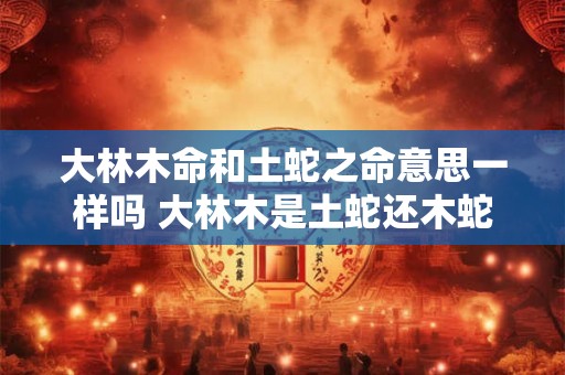 大林木命和土蛇之命意思一样吗 大林木是土蛇还木蛇