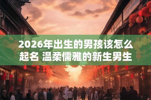 2026年出生的男孩该怎么起名 温柔儒雅的新生男生名字