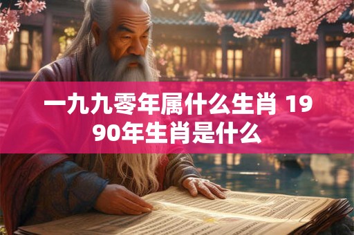 一九九零年属什么生肖 1990年生肖是什么
