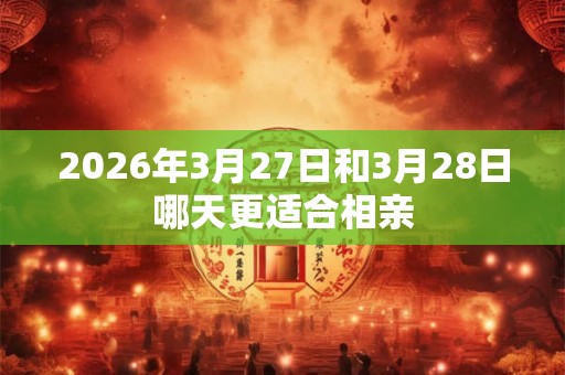 2026年3月27日和3月28日哪天更适合相亲