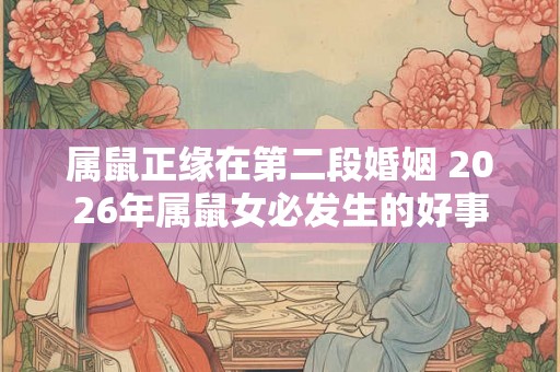 属鼠正缘在第二段婚姻 2026年属鼠女必发生的好事