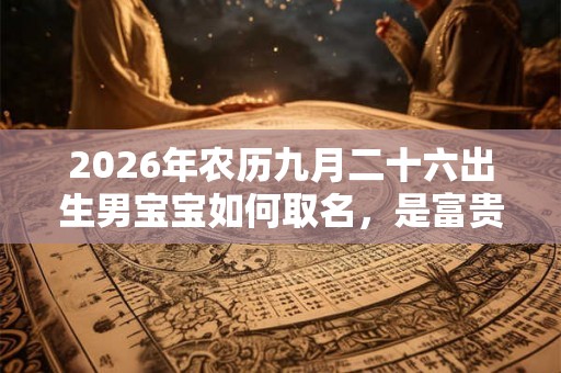 2026年农历九月二十六出生男宝宝如何取名,是富贵命吗? 2026年农历九月二十六出生男宝宝如何取名,是富贵命吗?