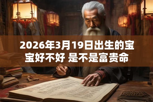 2026年3月19日出生的宝宝好不好 是不是富贵命
