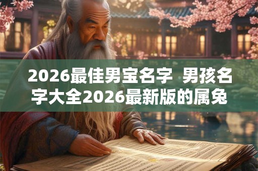 2026最佳男宝名字  男孩名字大全2026最新版的属兔