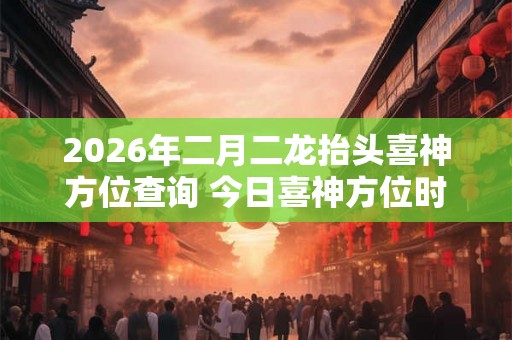 2026年二月二龙抬头喜神方位查询 今日喜神方位时辰变化
