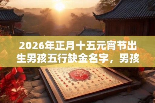 2026年正月十五元宵节出生男孩五行缺金名字，男孩命好吗？