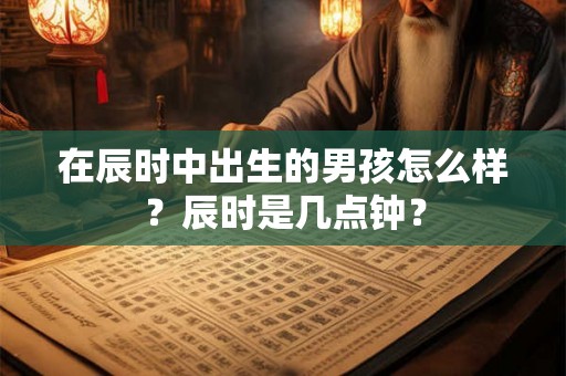 在辰时中出生的男孩怎么样？辰时是几点钟？