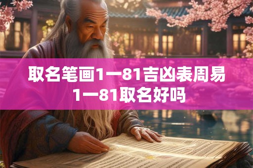 取名笔画1一81吉凶表周易 1一81取名好吗