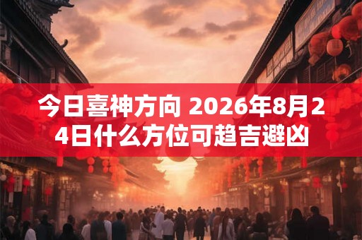 今日喜神方向 2026年8月24日什么方位可趋吉避凶 今日喜神方向 2026年8月24日什么方位可趋吉避凶