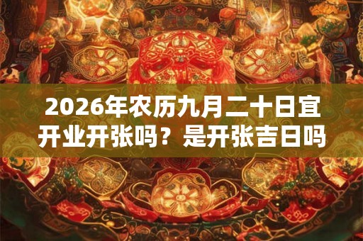 2026年农历九月二十日宜开业开张吗？是开张吉日吗
