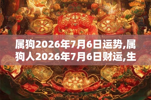 属狗2026年7月6日运势,属狗人2026年7月6日财运,生肖狗2026年7月6日运势