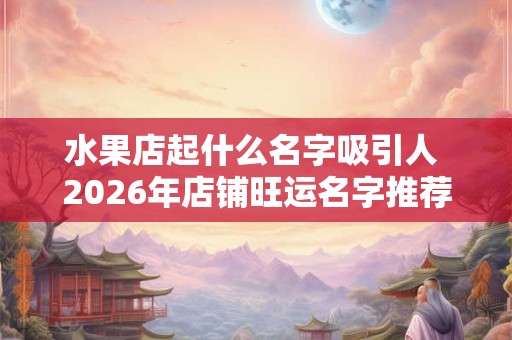 水果店起什么名字吸引人 2026年店铺旺运名字推荐