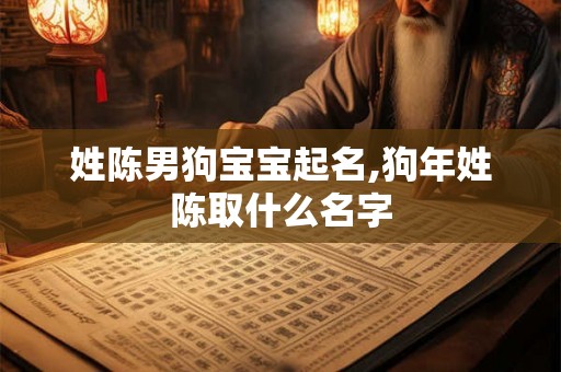 姓陈男狗宝宝起名,狗年姓陈取什么名字