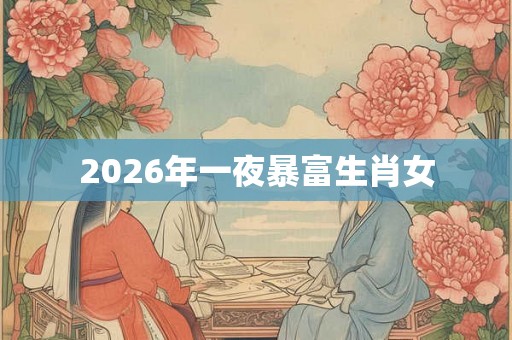 2026年一夜暴富生肖女