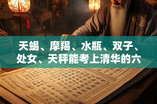 天蝎、摩羯、水瓶、双子、处女、天秤能考上清华的六大星座