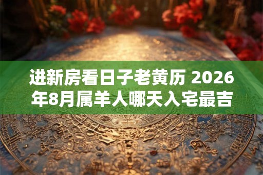 进新房看日子老黄历 2026年8月属羊人哪天入宅最吉利