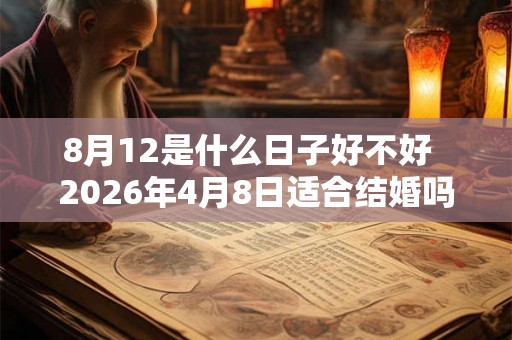 8月12是什么日子好不好  2026年4月8日适合结婚吗