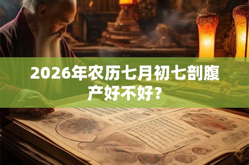 2026年农历七月初七剖腹产好不好? 2026年农历七月初七剖腹产好不好?