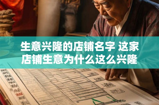 生意兴隆的店铺名字 这家店铺生意为什么这么兴隆