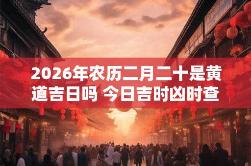 2026年农历二月二十是黄道吉日吗 今日吉时凶时查询
