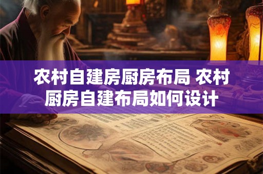 农村自建房厨房布局 农村厨房自建布局如何设计