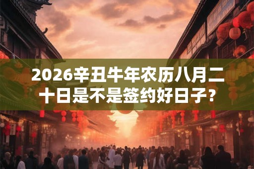 2026辛丑牛年农历八月二十日是不是签约好日子？