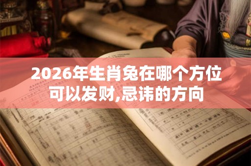 2026年生肖兔在哪个方位可以发财,忌讳的方向