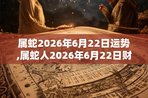 属蛇2026年6月22日运势,属蛇人2026年6月22日财运,生肖蛇2026年6月22日运势