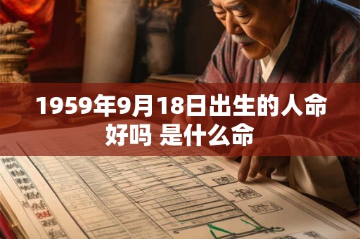1959年9月18日出生的人命好吗 是什么命