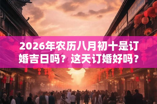 2026年农历八月初十是订婚吉日吗？这天订婚好吗？