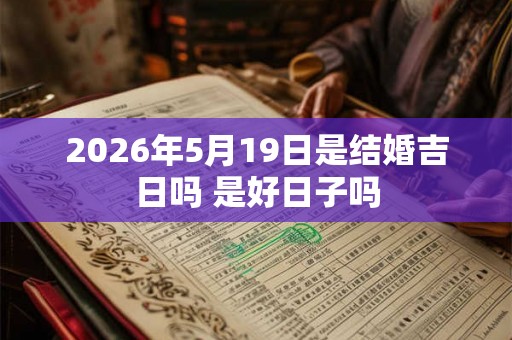 2026年5月19日是结婚吉日吗 是好日子吗
