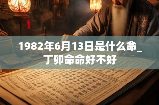 1982年6月13日是什么命_丁卯命命好不好