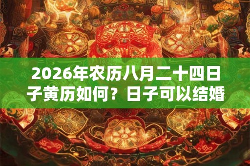 2026年农历八月二十四日子黄历如何？日子可以结婚吗？