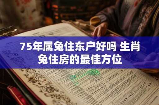 75年属兔住东户好吗 生肖兔住房的最佳方位