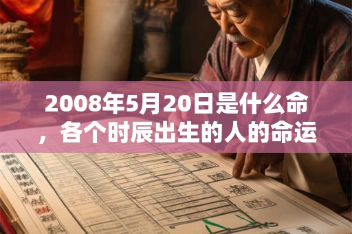 2008年5月20日是什么命，各个时辰出生的人的命运