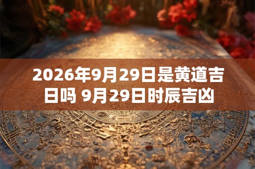 2026年9月29日是黄道吉日吗 9月29日时辰吉凶