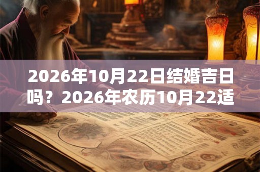 2026年10月22日结婚吉日吗？2026年农历10月22适合婚嫁吗